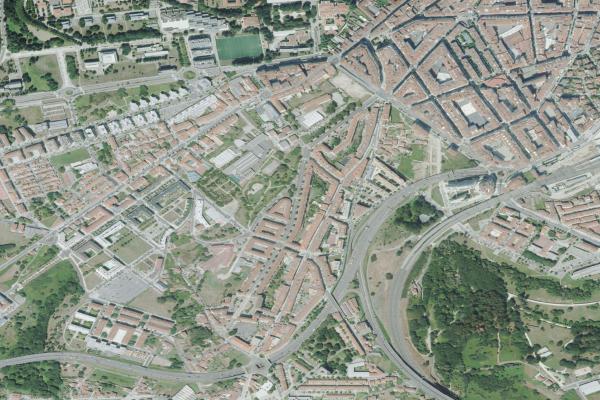 Vista aérea de vivienda en Ferrol (A Coruña)