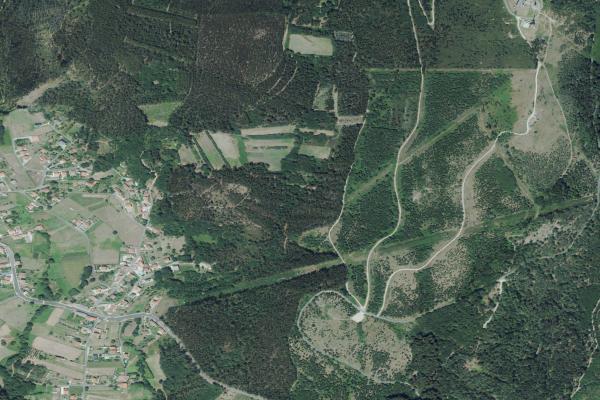Vista aérea de finca rústica en Somozas (as) (A Coruña)