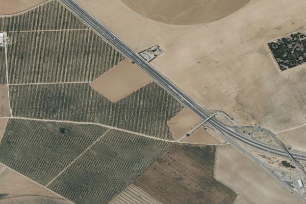 Vista aérea de vivienda en Almansa (Albacete)