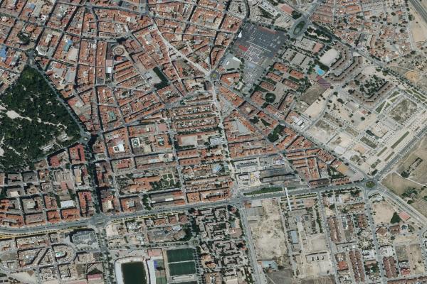 Vista aérea de garaje en Albacete (Albacete)