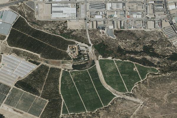Vista aérea de vivienda en Ibi (Alicante/Alacant)