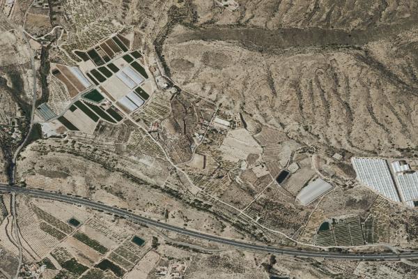 Vista aérea de vivienda en Alcalalí (Alicante/Alacant)