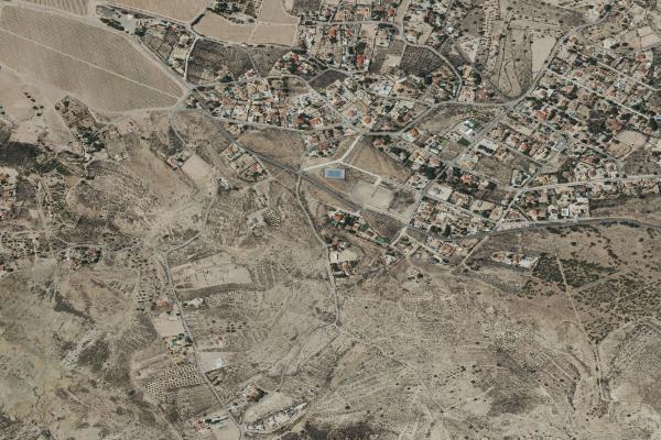 Vista aérea de vivienda en Orihuela (Alicante/Alacant)