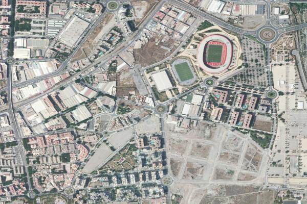 Vista aérea de vivienda en Almeria (Almería)