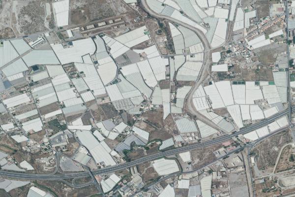 Vista aérea de vivienda en Cuevas del Almanzora (Almería)
