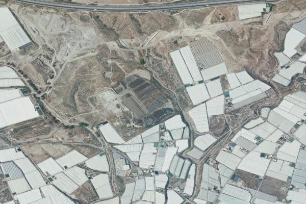 Vista aérea de vivienda en Olula del Rio (Almería)