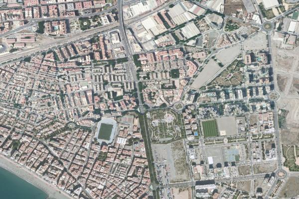 Vista aérea de vivienda en El Ejido (Almería)