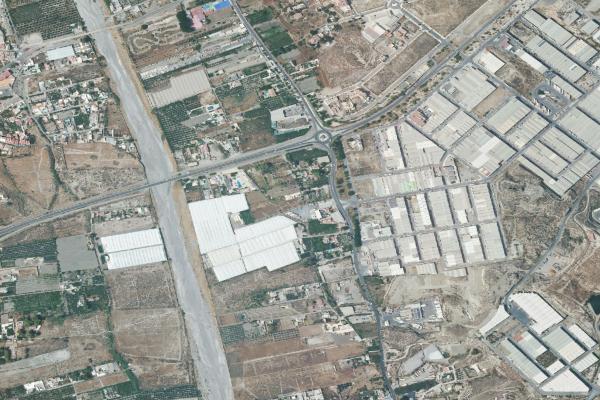 Vista aérea de garaje en Vera (Almería)