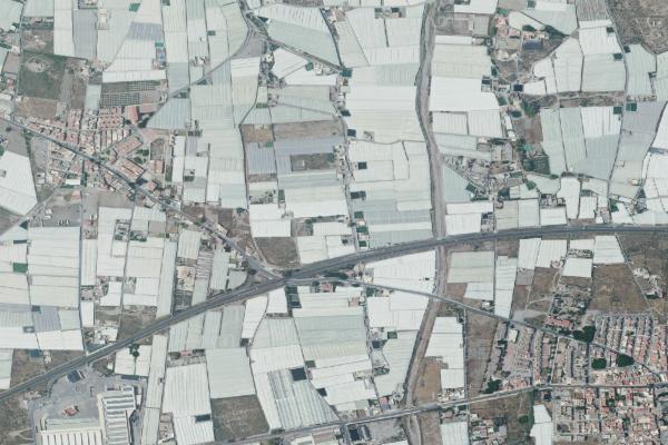 Vista aérea de vivienda en Olula del Rio (Almería)