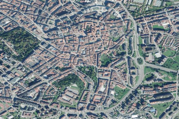 Vista aérea de vivienda en Gijón (Asturias)