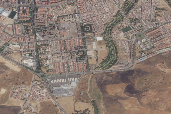 Vista aérea de trastero en Santa Marta (Badajoz)