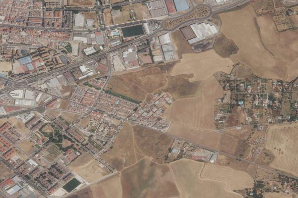 Vista aérea de vivienda en Almendralejo (Badajoz)
