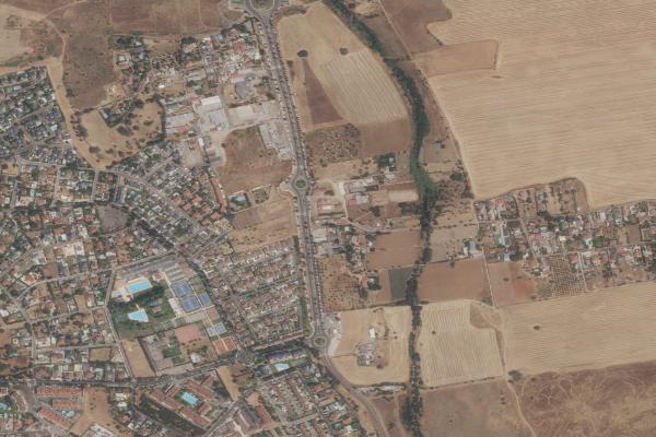 Vista aérea de vivienda en Badajoz (Badajoz)