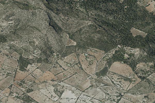 Vista aérea de finca rústica en Algaida (Illes Balears)
