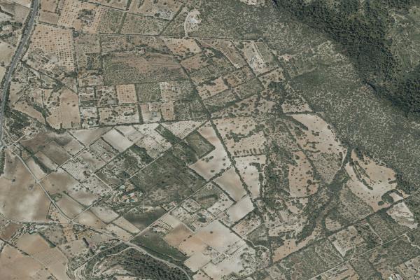 Vista aérea de finca rústica en Inca (Illes Balears)