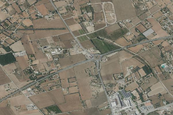 Vista aérea de finca rústica en Llucmajor (Illes Balears)