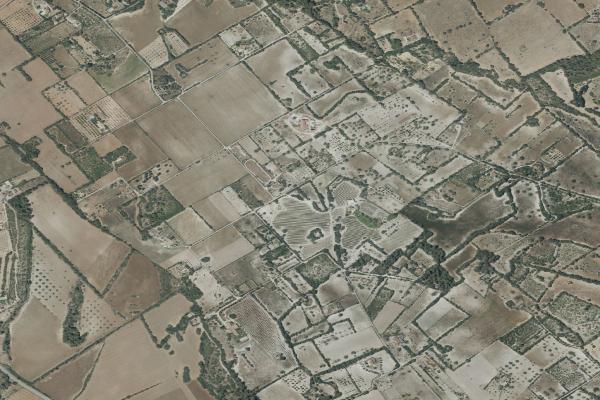Vista aérea de vivienda en Son Servera (Illes Balears)