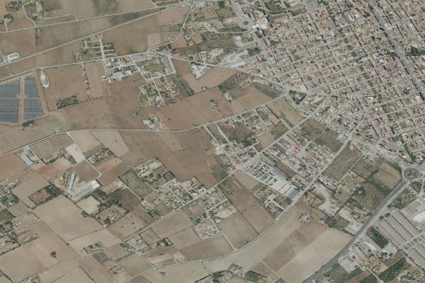 Vista aérea de vivienda en Llucmajor (Illes Balears)