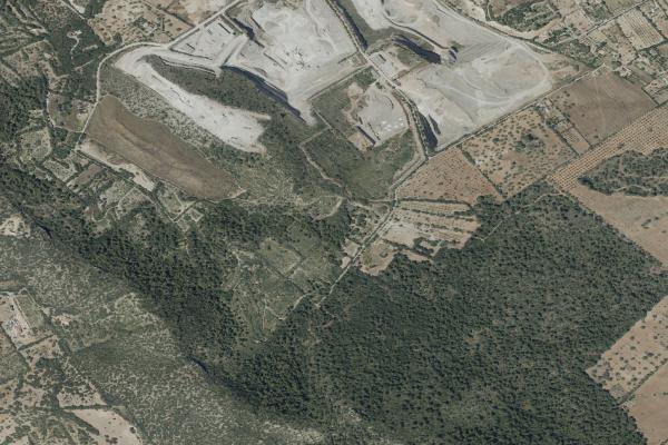 Vista aérea de vivienda en Sant Antoni de Portmany (Illes Balears)
