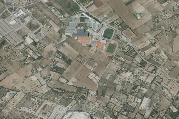 Vista aérea de vivienda en Llucmajor (Illes Balears)