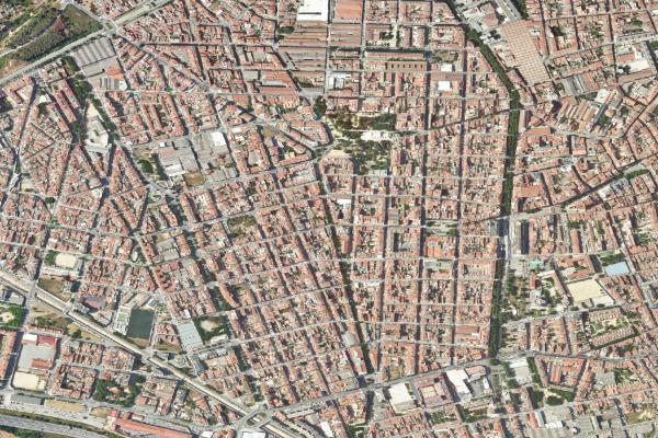 Vista aérea de vivienda en Terrassa (Barcelona)