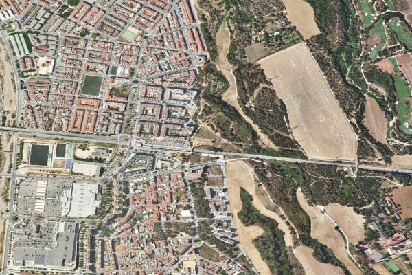 Vista aérea de vivienda en Manresa (Barcelona)