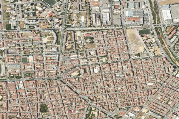 Vista aérea de vivienda en Sant Boi de Llobregat (Barcelona)