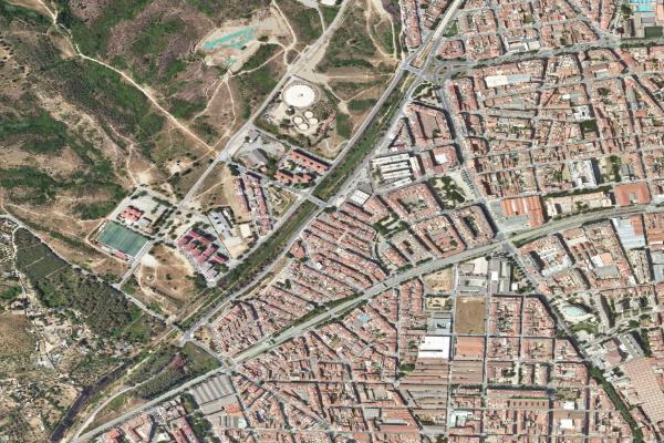 Vista aérea de vivienda en Montcada i Reixac (Barcelona)