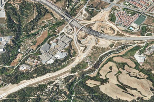 Vista aérea de finca rústica en Calella (Barcelona)
