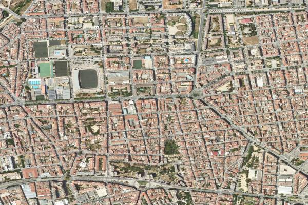 Vista aérea de vivienda en Barcelona (Barcelona)