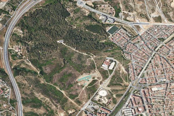 Vista aérea de vivienda en Gironella (Barcelona)