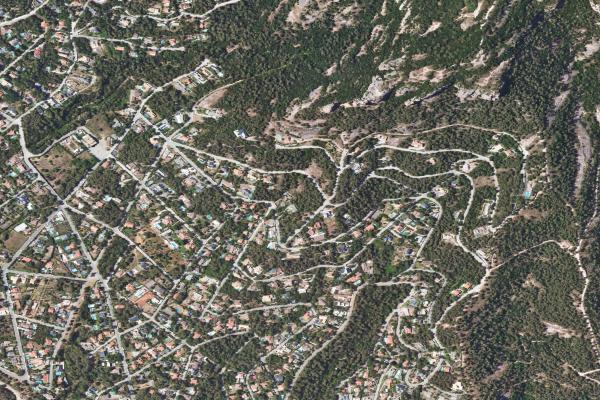 Vista aérea de vivienda en Berga (Barcelona)