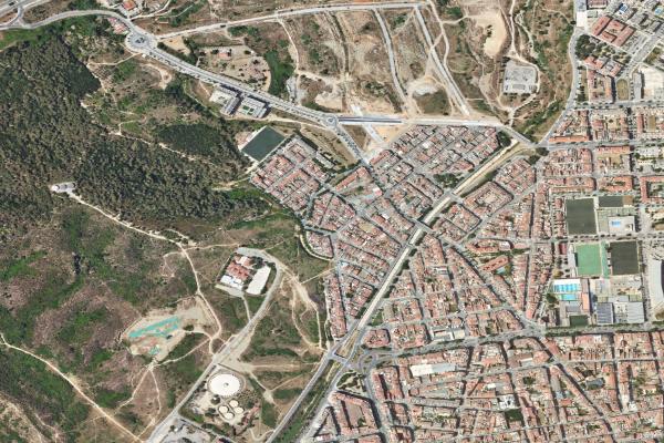 Vista aérea de vivienda en Mediona (Barcelona)