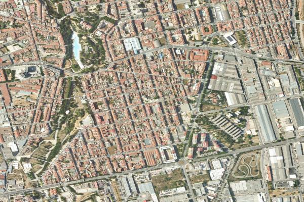 Vista aérea de vivienda en Badalona (Barcelona)
