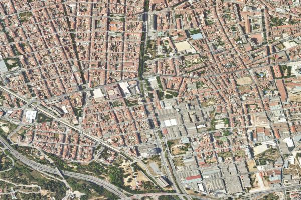 Vista aérea de local comercial en L'hospitalet de Llobregat (Barcelona)
