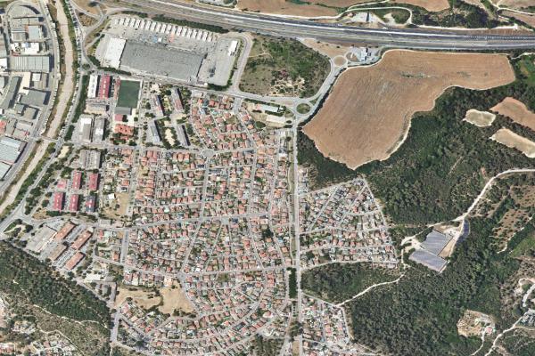 Vista aérea de vivienda en Malgrat de Mar (Barcelona)