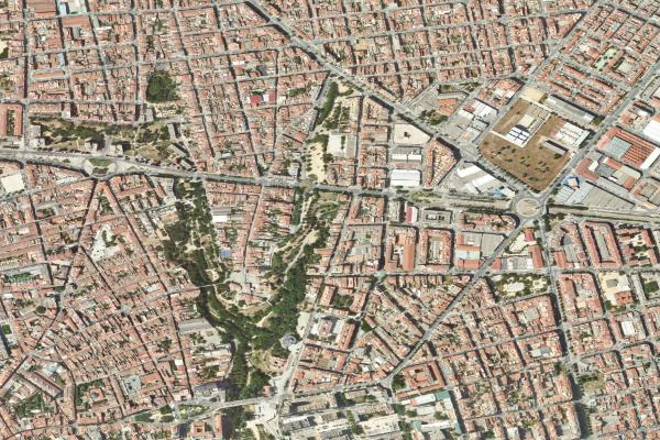 Vista aérea de vivienda en Malgrat de Mar (Barcelona)