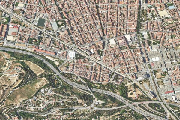 Vista aérea de vivienda en Sant Andreu de Llavaneres (Barcelona)