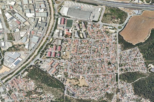 Vista aérea de vivienda en Igualada (Barcelona)