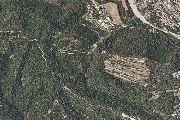 Vista aérea de vivienda en Cerdanyola del Vallès (Barcelona)