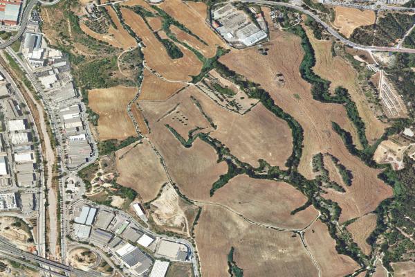Vista aérea de vivienda en Les Franqueses del Valles (Barcelona)