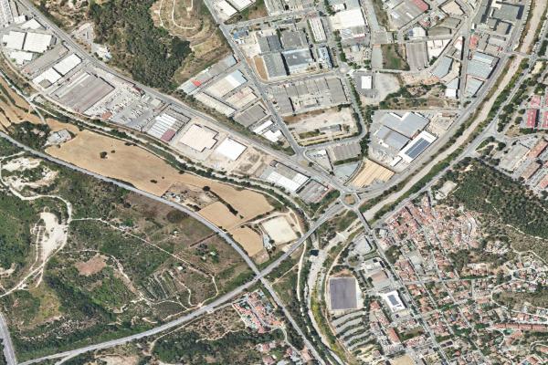 Vista aérea de garaje en Les Franqueses del Valles (Barcelona)