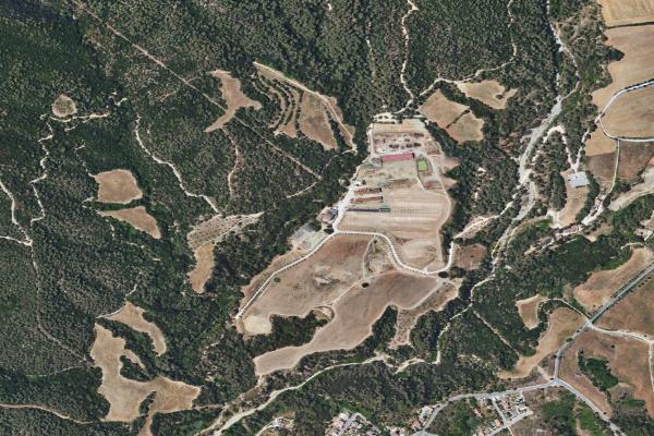 Vista aérea de vivienda en Canyelles (Barcelona)