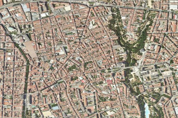 Vista aérea de vivienda en Teià (Barcelona)