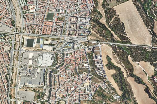 Vista aérea de vivienda en Sabadell (Barcelona)