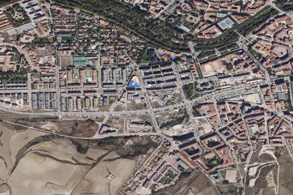 Vista aérea de vivienda en Gijano de Mena (Burgos)