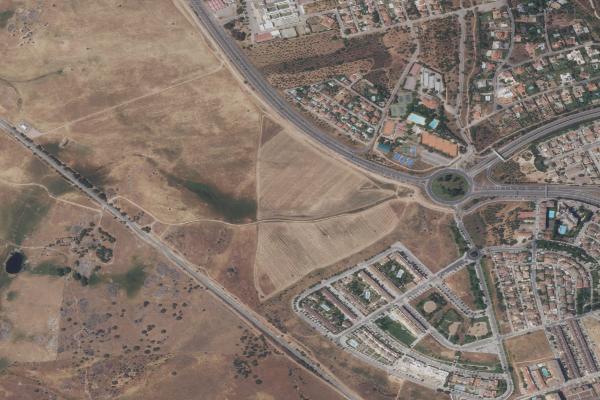 Vista aérea de vivienda en Navalmoral de la Mata (Cáceres)