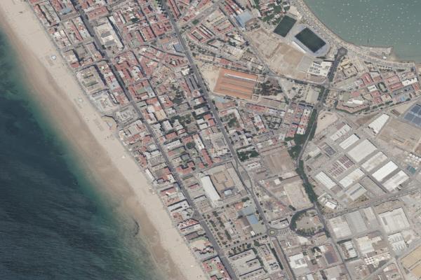Vista aérea de vivienda en Jerez de la Frontera (Cádiz)