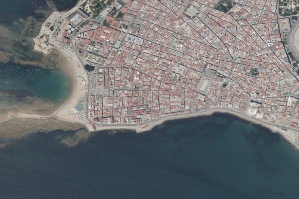 Vista aérea de solar en Sanlucar de Barrameda (Cádiz)