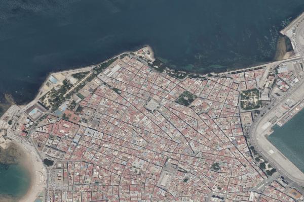 Vista aérea de solar en Puerto Real (Cádiz)
